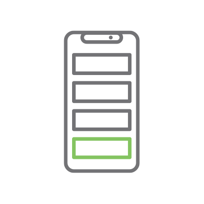 Smartphone icon representing the Digi Axess Mobile App.